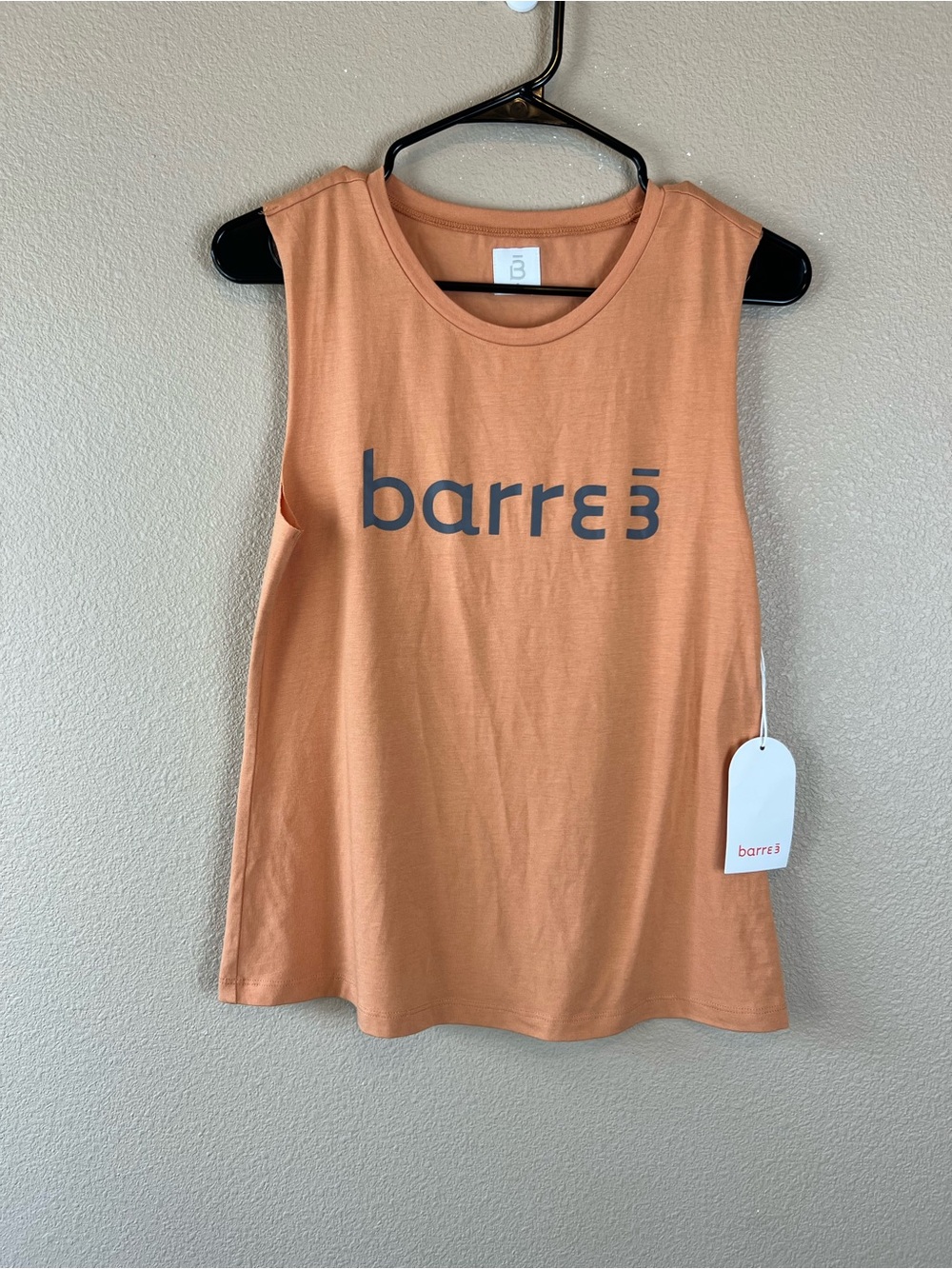barre3 orange tank top